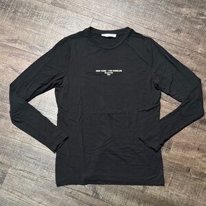 Mango Black Long Sleeve Tee